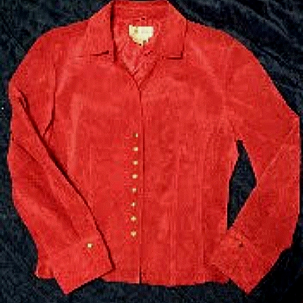 Leather Jacket Color: Red, Brand: Live a Little, Size: Large